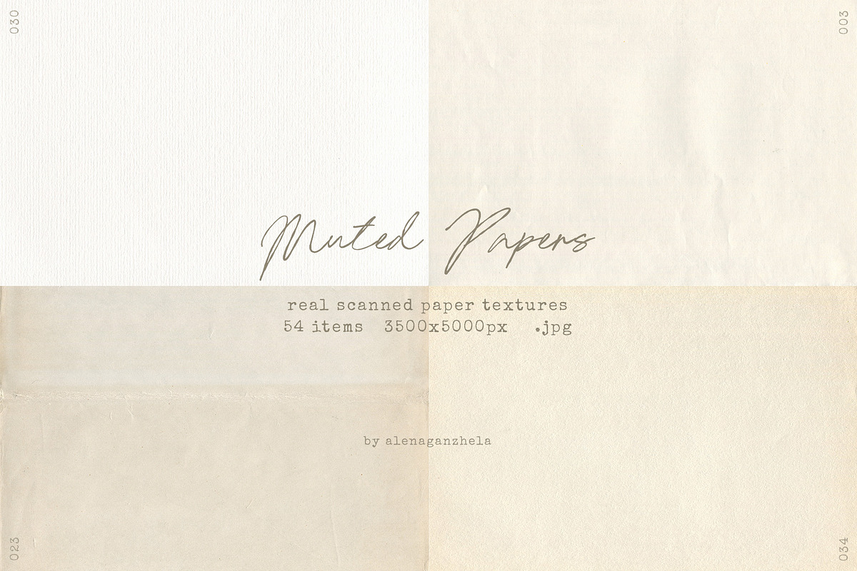 Muted Papers - real scanned textures, a Texture Graphic by alenaganzhela (Photo 1 of 10)