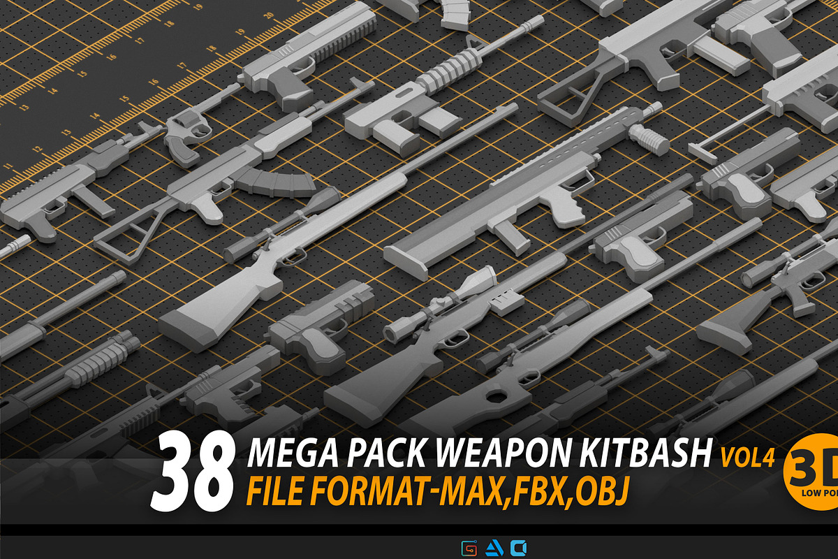 Mega pack weapon kitbash, an Object 3D Model by MohamedHussien1 (Photo 7 of 8)
