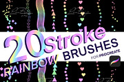 20 Procreate Rainbow Stroke Brushset, a Brush Add-On by LiuBi Art (Thumbnail 1 of 2)