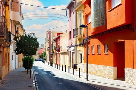 Street Mediterranean architecture Alicante Spain, an Architecture Photo by joyt
