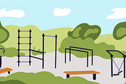 Sports playground with exercise, a Sport Illustration by Vectorbuum (Thumbnail 2 of 3)
