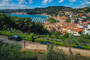 Lerici view with harbor, Italy, an Architecture Photo by Alpine Dreams
