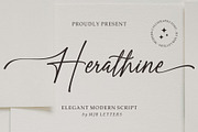 Herathine - Elegant Script, a Script Font by MJB Letters (Thumbnail 1 of 10)