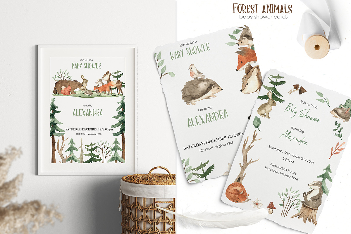 Forest animals watercolor, an Animal Illustration by Marina Ermakova (Photo 7 of 13)