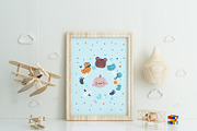 Nursery Frame Mockup - Airplane kids, a Print Template by Milan Mockup (Thumbnail 1 of 7)