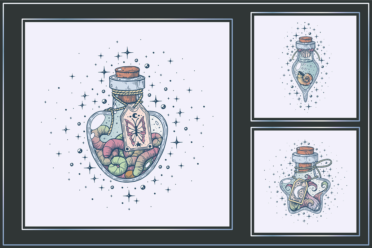 A set of witch potions., an Illustration by KS.IVA (Photo 6 of 10)