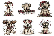 Christmas Dog Sublimation, an Illustration by CreationArt (Thumbnail 2 of 5)