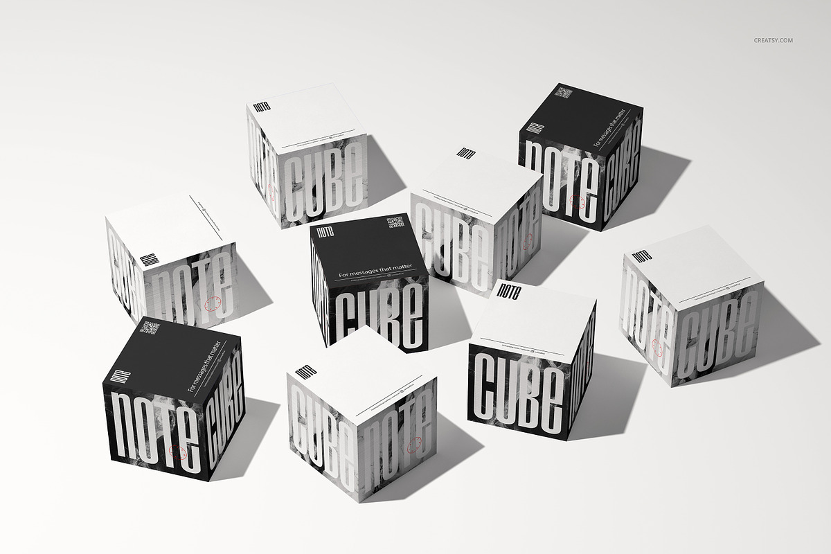 Note Cube Mockup Set, a Merchandise Mockup by Creatsy (Photo 9 of 13)