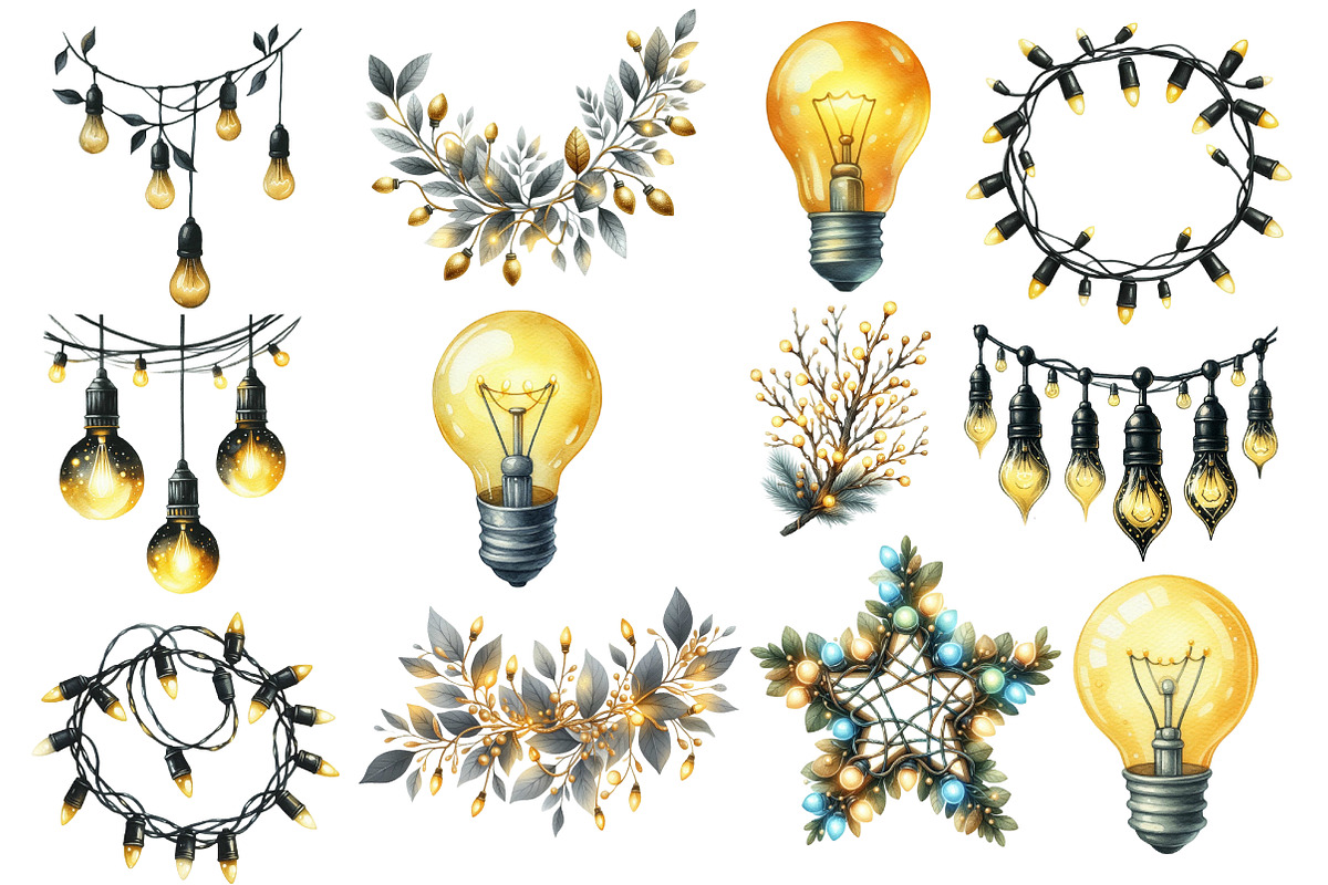 Christmas Light Clipart, an Illustration by Designworld (Photo 2 of 5)