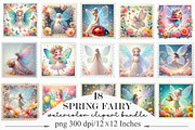 Spring Fairy Postage Stamp Clipart, an Illustration by Designking (Thumbnail 1 of 4)