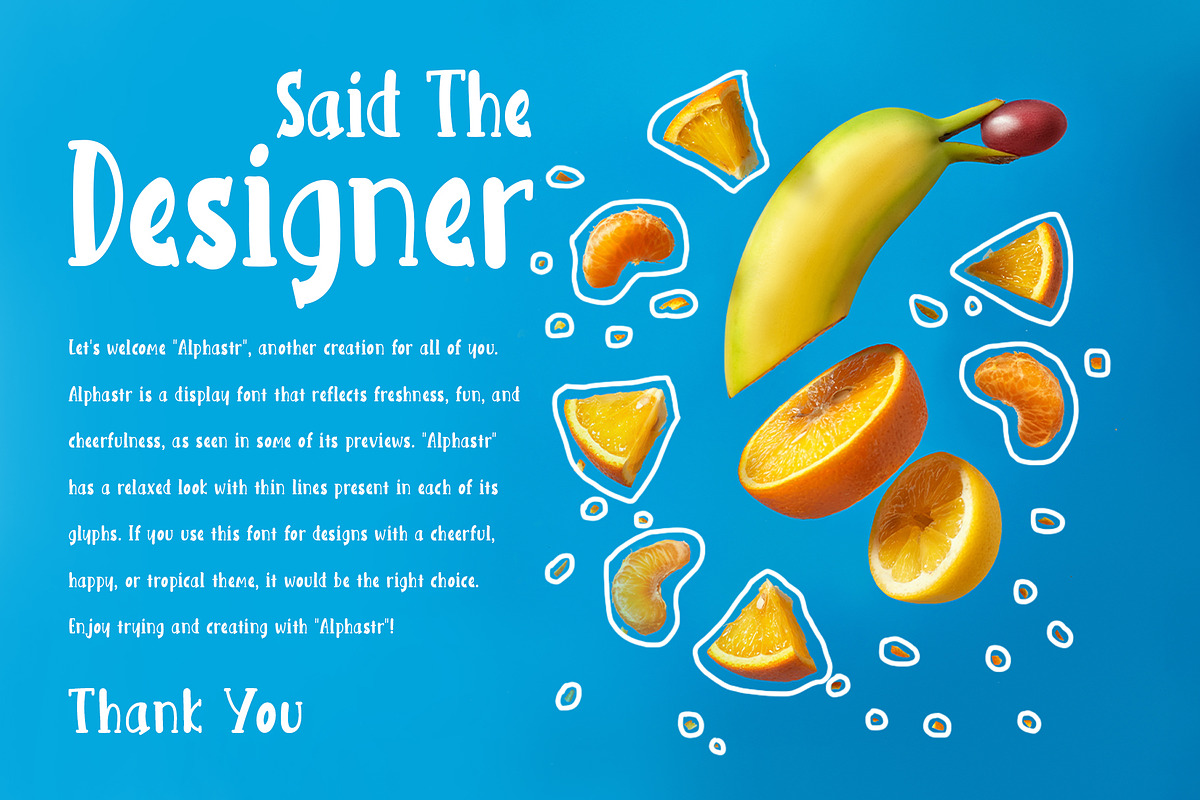 Alphastr A Playful & Tropical Font, a Handwritten Font by Tera Asset Garage (Photo 4 of 7)