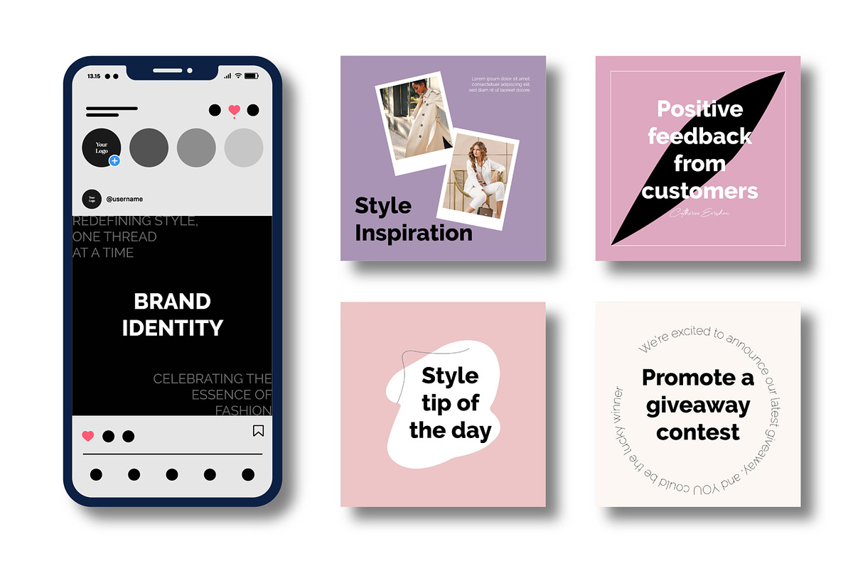 Brand Identity Fashion Social Media, a Social Media Template by MightyDesign (Photo 2 of 9)