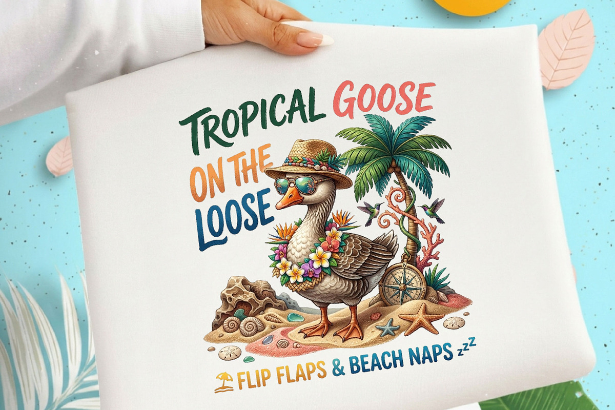 Funny Summer Goose Quote PNG, a Seasonal Illustration by Designking (Photo 1 of 5)