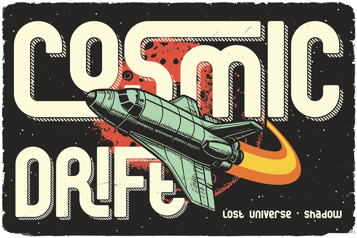 Lost Universe Ligature Display Font, a Sans Serif Font by JumboDesign (Photo 2 of 6)