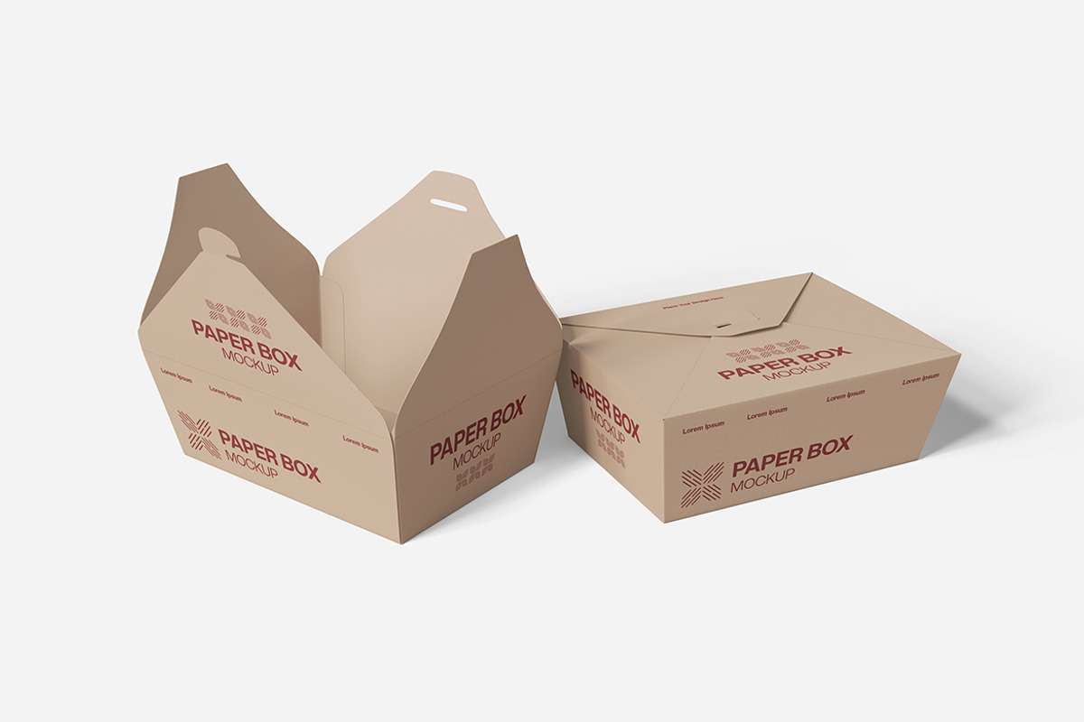 Paper Box Mockup PSD, an Advertising Mockup by Indah (Photo 4 of 6)