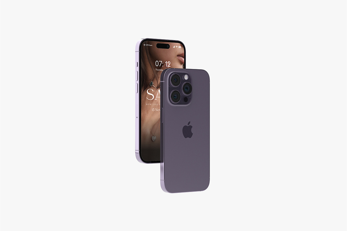 iPhone 14 Pro Mockup Set, an iPhone Mockup by zuhraabdullah (Photo 6 of 11)