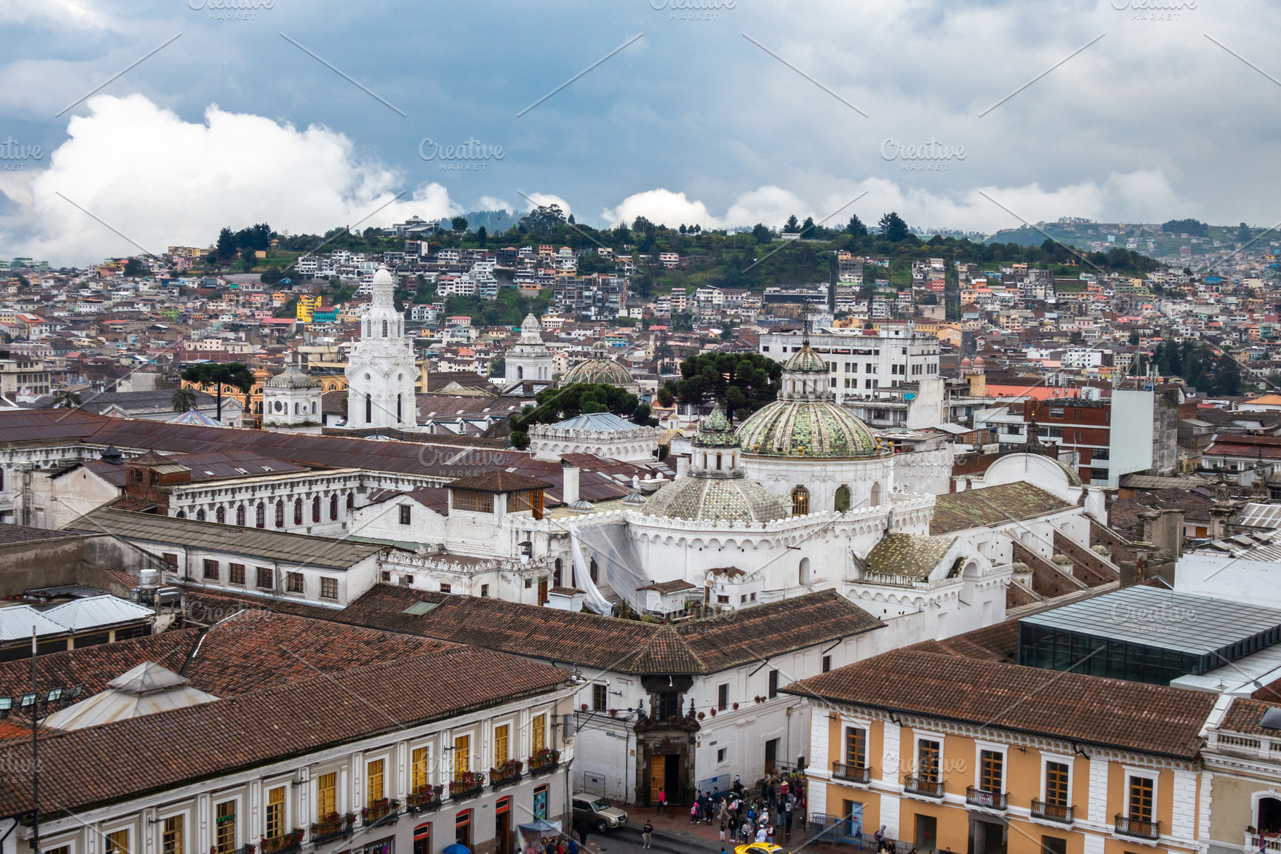 Panoramic view of Quito city from San Francisco church, an Architecture Photo by GoodGoods