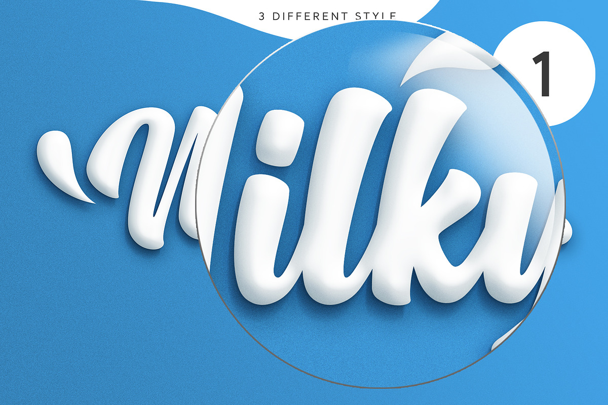 Milky Text Effect, a Layer Style Add-On by Evlogiev Studio (Photo 2 of 7)