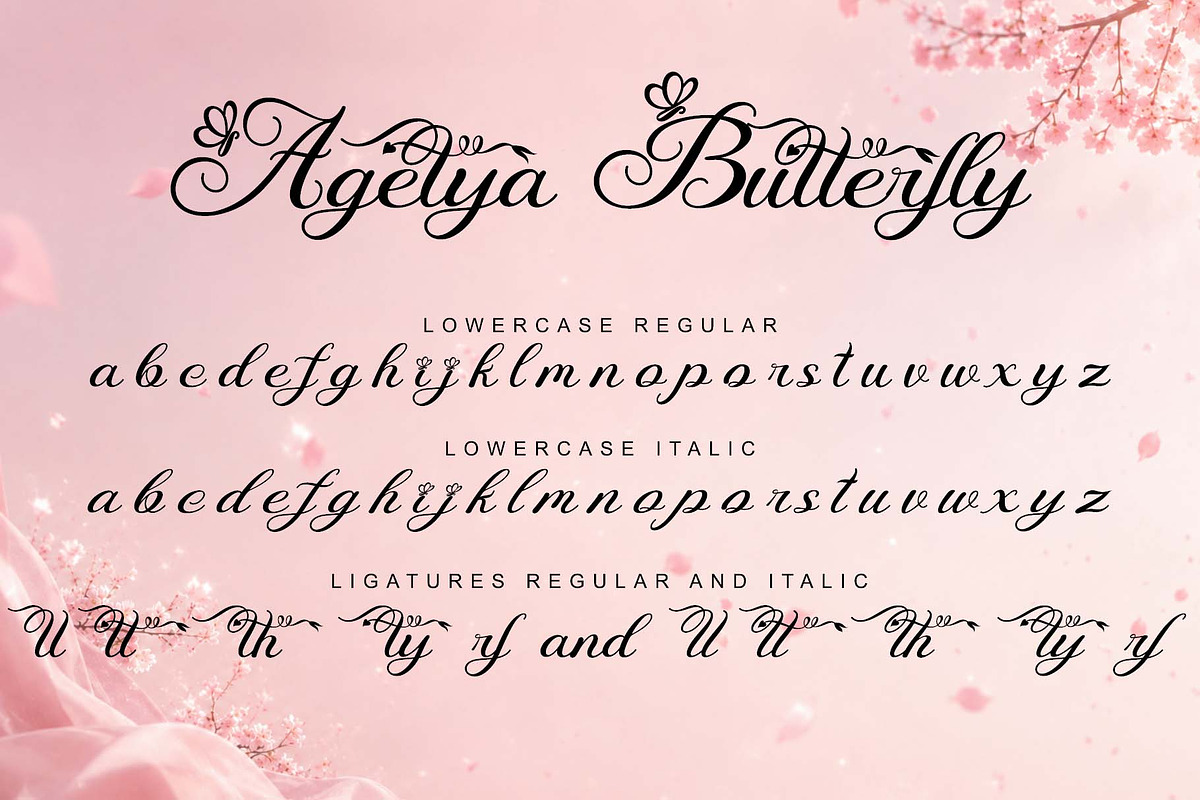 Agetya Butterfly, a Handwritten Font by Yoga Letter (Photo 8 of 11)