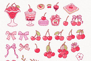 Coquette Cherries Clipart Bundle, a Seasonal Illustration by TitaLivingArt (Thumbnail 5 of 10)