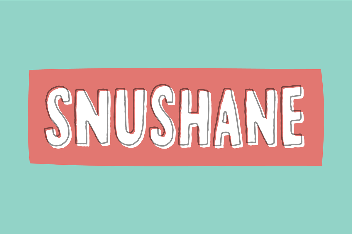 Snushane font, a Sans Serif Font by pizzadudedotdk (Photo 1 of 4)