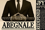 Abegnale Typeface, a Font by Ian Irwanwismoyo (Thumbnail 1 of 7)
