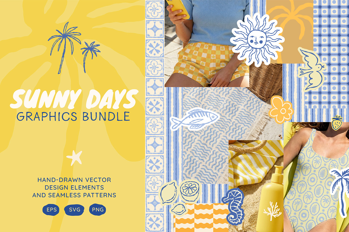 Sunny Days Summer Graphics & Pattern, a Pattern Graphic by venimo (Photo 1 of 13)