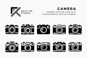 Camera Icon Vector, an Icon by Akatype Studio