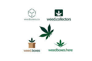 Rich green marijuana leaf logos, an Object Illustration by LogosDen