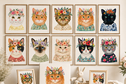 Floral cat clipart, an Object Illustration by HeavensStar (Thumbnail 3 of 5)