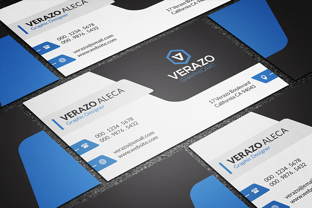 Clean Modern Business Card, a Business Card Template by Verazo (Photo 3 of 3)