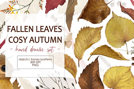 Fallen leaves. Cosy autumn