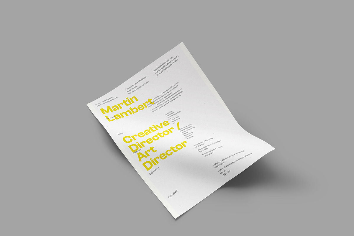 Creative Resume Template, a Resume Template by zroch design (Photo 3 of 7)