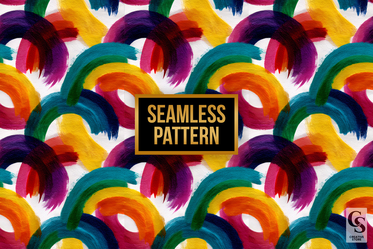Colorful Swirling Brushstrokes Paper, a Pattern Graphic by Creative Store (Photo 3 of 4)