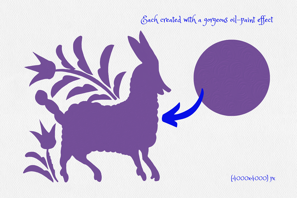 Purple Mexican Otomi Clipart Bundle, a Texture Illustration by Minky Moo Creations (Photo 8 of 10)