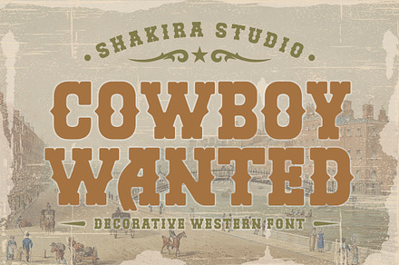 Cowboy Wanted - Western Retro Serif, a Serif Font by Shakira Studio