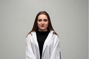 Young woman with long brown hair, a Person Photo by volodymyrshtun13795