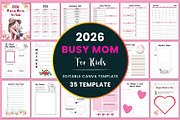 2026 Busy Mom For Kids, a Stationery Template by Shumaya (Thumbnail 1 of 4)