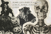 Halloween scrapbook collage stickers, a Seasonal Illustration by Art's and patterns (Thumbnail 2 of 16)