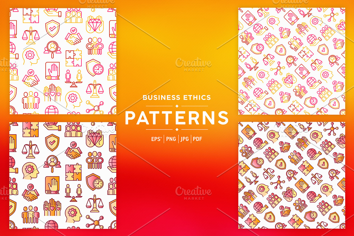 Business Ethics Patterns Collection, a Pattern Graphic by Alex Blogoodf