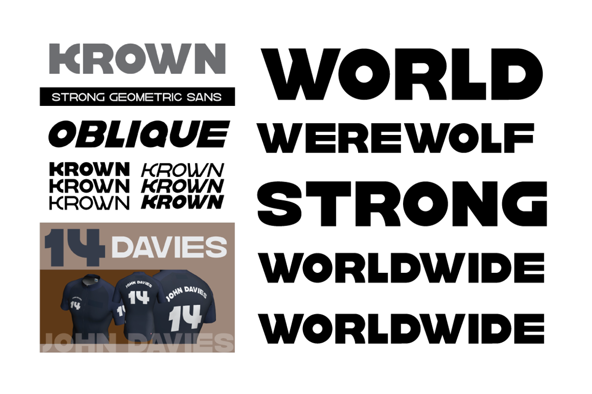 KROWN – Strong Geometric Sans, a Sans Serif Font by Gittype (Photo 5 of 9)