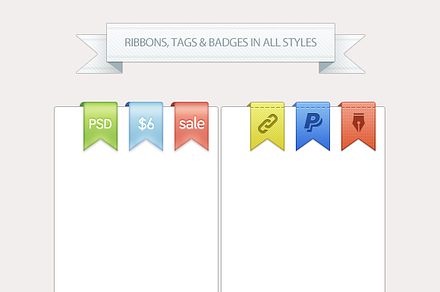 Ribbons, Tags, Badges