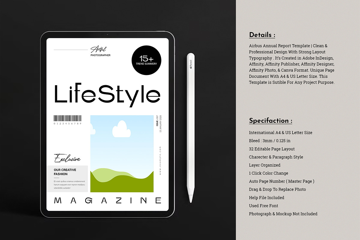 The Lifestyle Magazine Template, a Magazine Template by TemplateFolio-Shop (Photo 3 of 16)