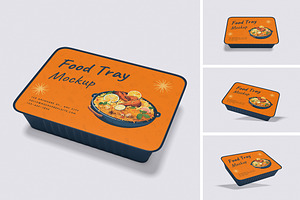 Food Tray Mockup, a Packaging Mockup by Pikachudesign