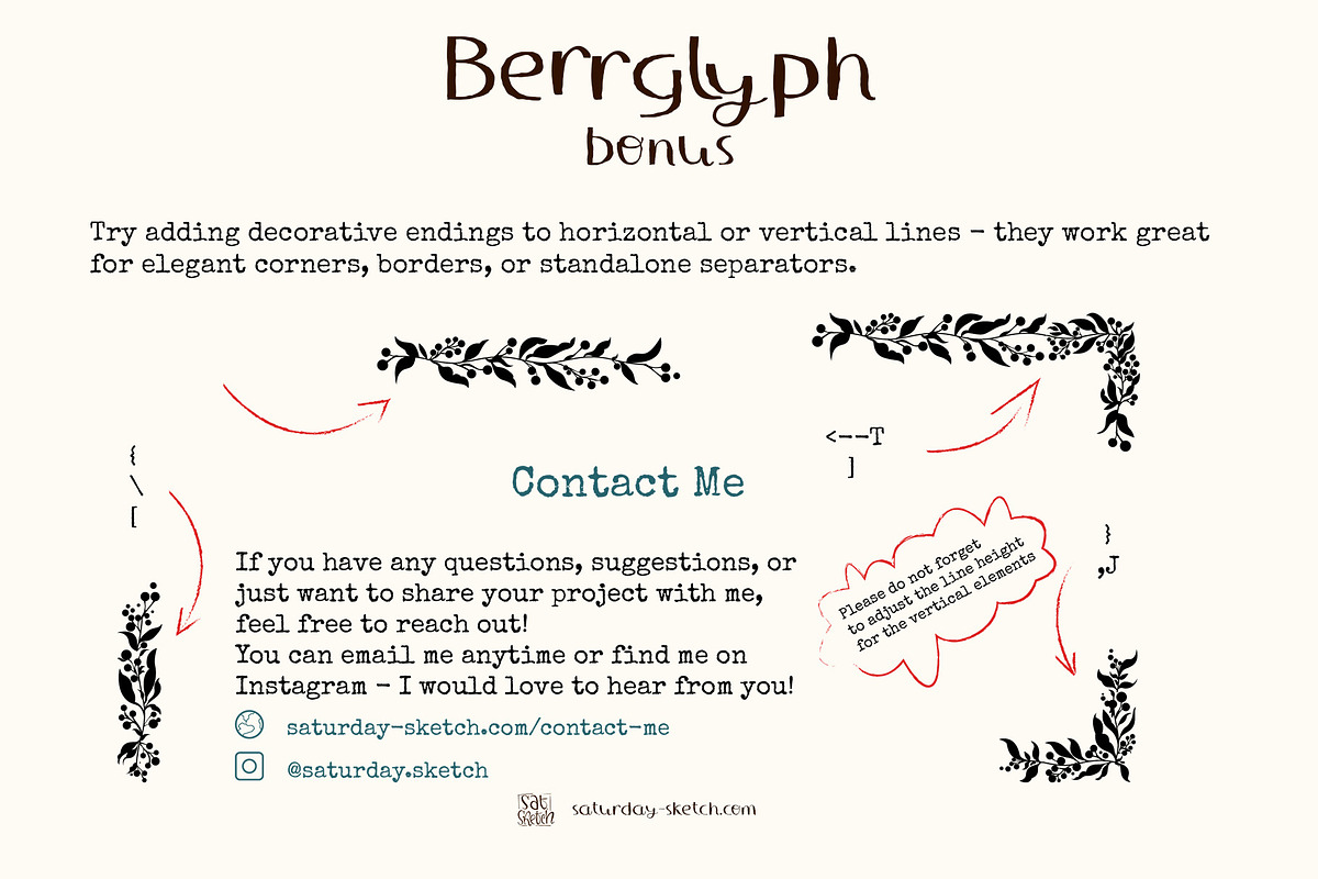 Berry & Ink font duo border builder, a Symbol Font by saturday.sketch (Photo 5 of 7)