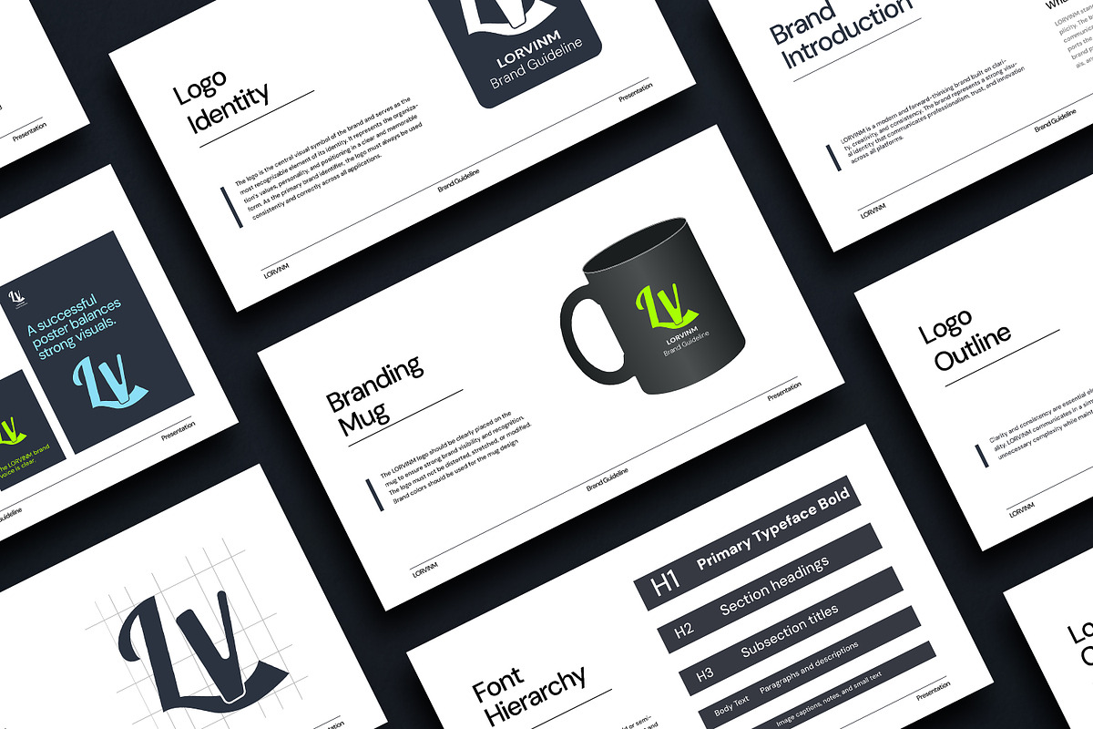 Lorvinm | Brand Guidelines Template, a Presentation Template by Artisan Vibes (Photo 5 of 8)