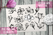 Magnolia in engraving style. Part 2, a Decorative Illustration by Alena Kaz (Thumbnail 2 of 5)
