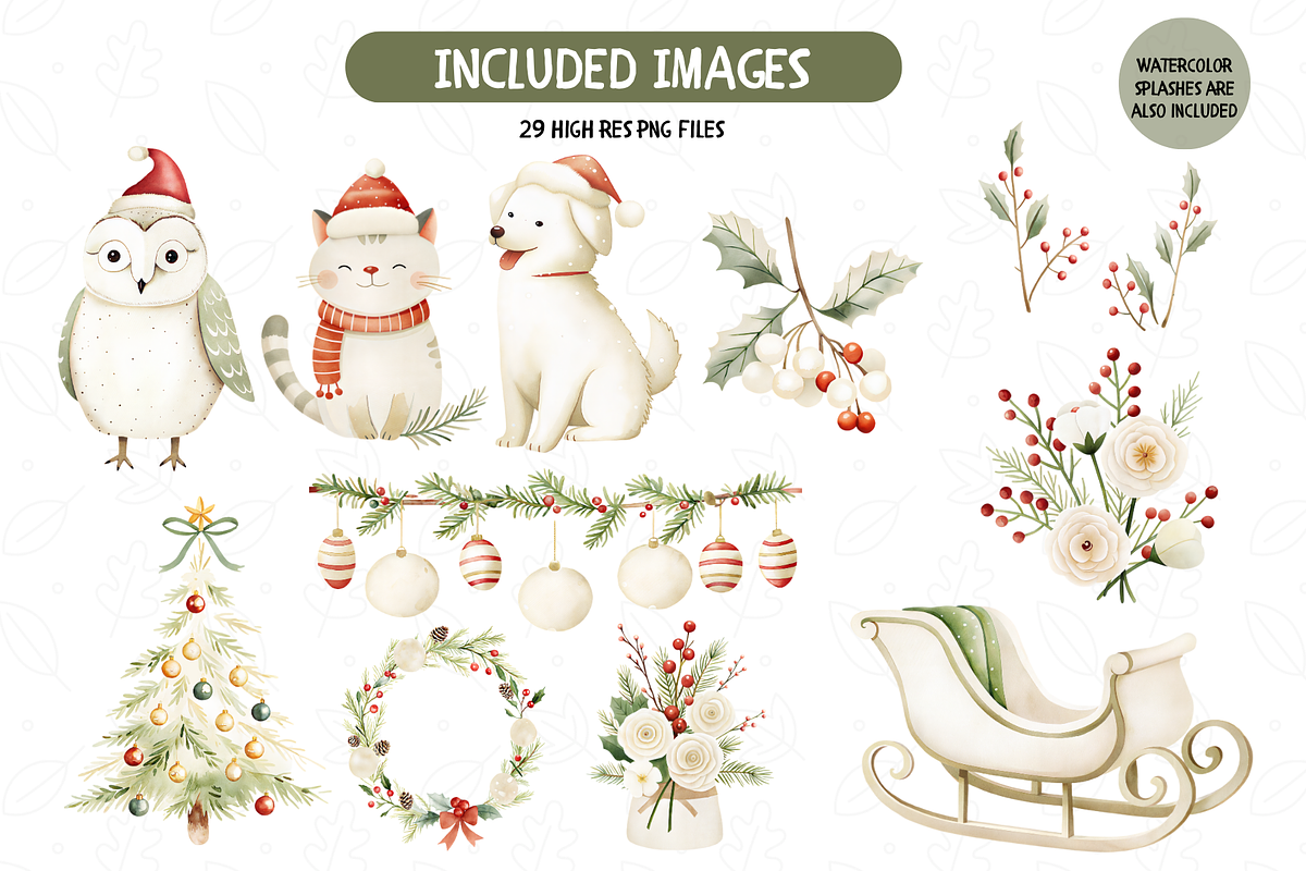 Winter Woodland Animals Clipart, an Illustration by TatiMockup (Photo 3 of 5)