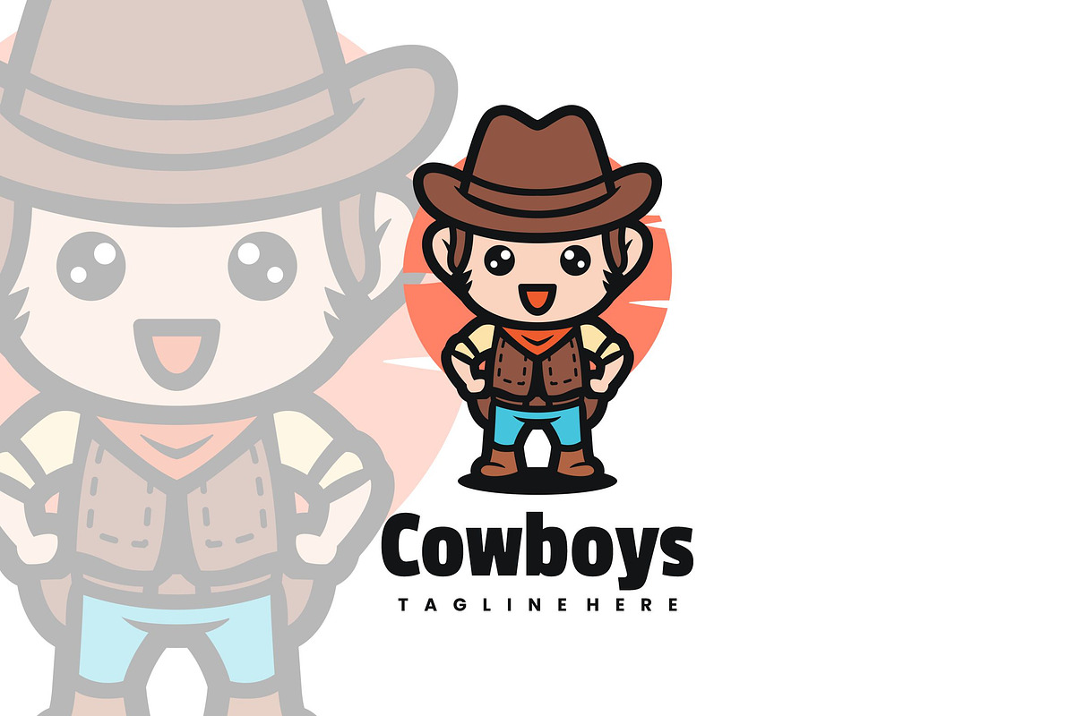 Cowboys Cartoon Logo Design., a Branding & Logo Template by VectorCraft