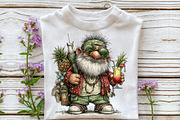 Whimsical Summer Gnome Clipart, an Illustration by OK Design (Thumbnail 4 of 6)